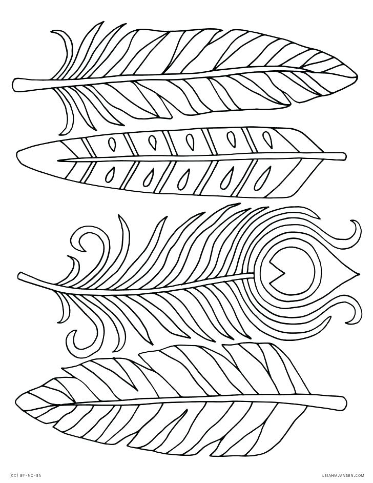 728x942 Feather Coloring Pages Peacock Feather Coloring Page Coloring