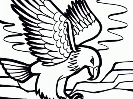 440x330 29 Eagle Coloring Pages, How To Draw A Bald Eagle Step By Step