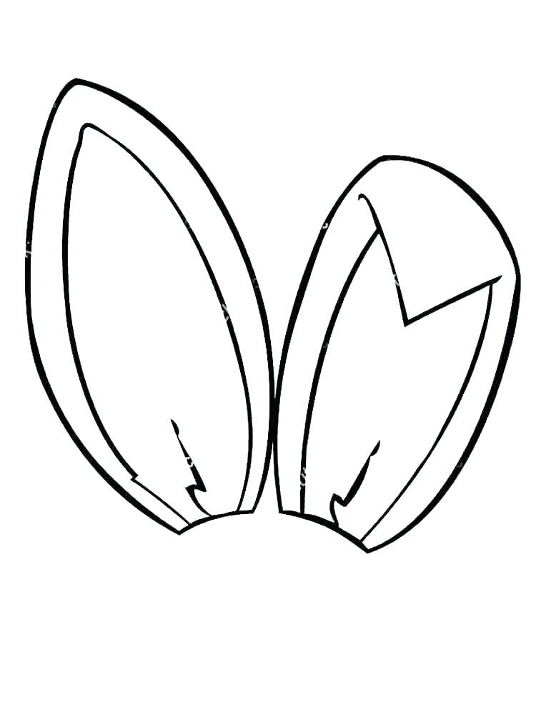 750x1000 Printable Bunny Ears And Feet Ear Coloring Page Ear Coloring Page