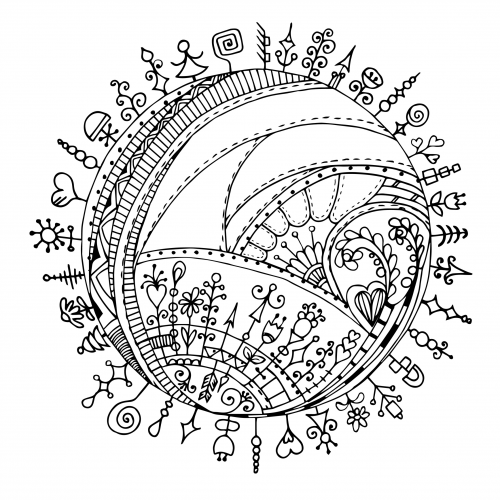 500x500 Earth Day Coloring Page