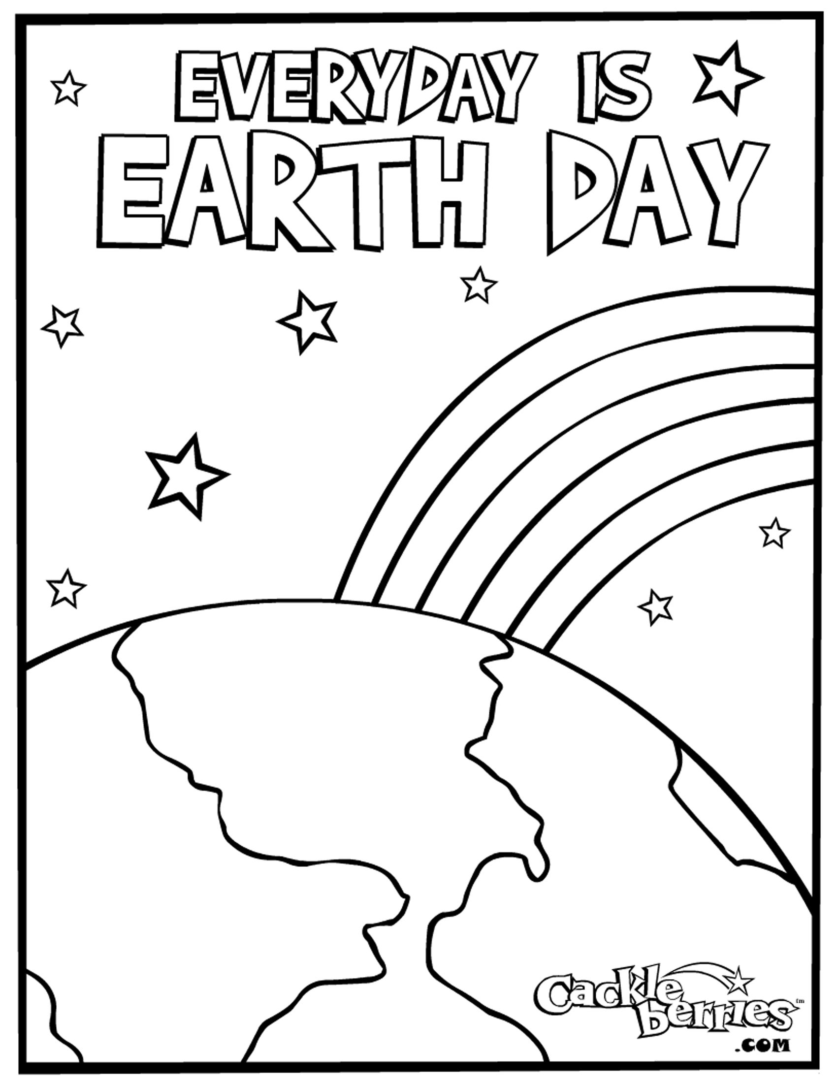 1700x2200 Earth Day Coloring Sheets