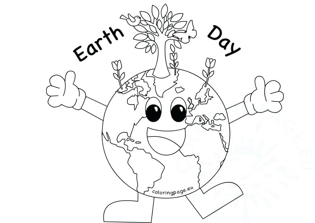 1024x724 Earth Color Page Color Pages Earth Day For Kids With Sun Free