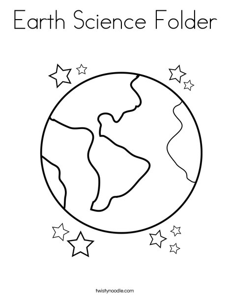 468x605 Earth Science Folder Coloring Page