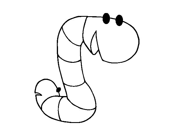 600x470 Earthworm Coloring Page