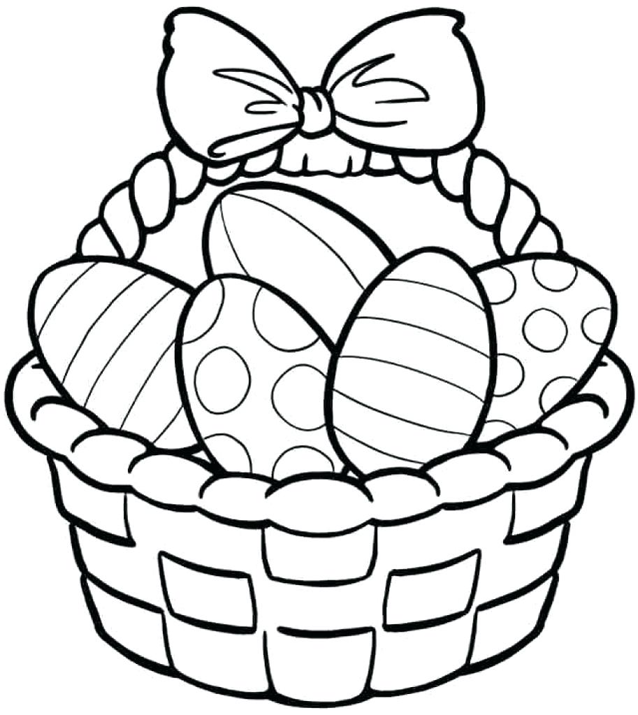 913x1024 Coloring Easter Basket Pages Within