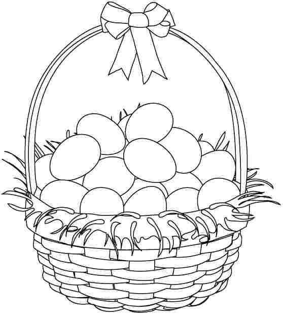 558x622 Coloring The Picture Of Printable Easter Basket Coloring Pages