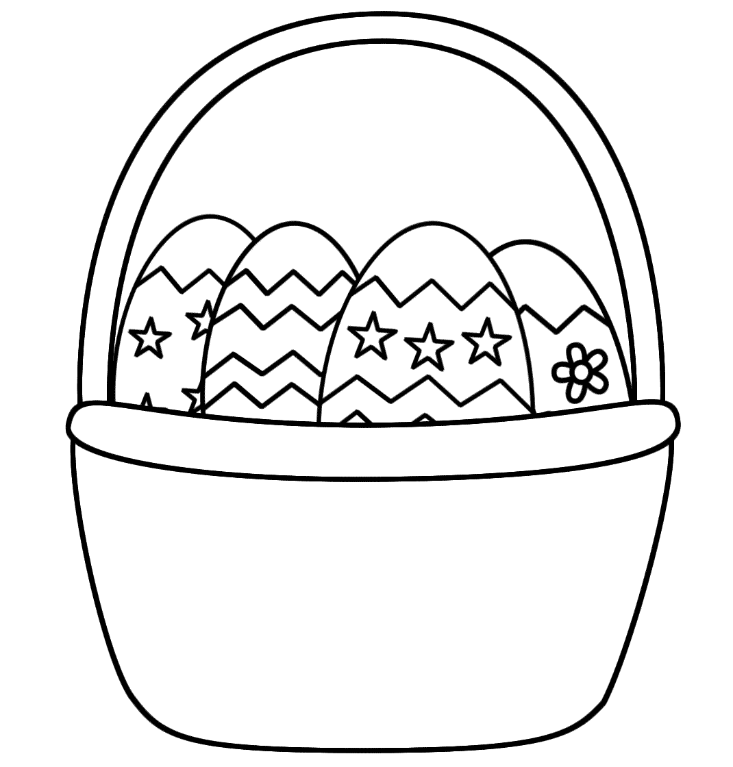1070x1120 Easter Basket Coloring Page