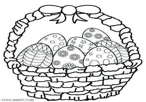 476x333 Easter Basket Coloring Pages Empty Basket Coloring Page Blank