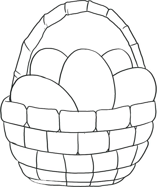 600x715 Easter Basket Printable Coloring Pages Elegant Basket Coloring