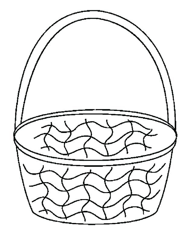 600x748 Basket Coloring Pages 12 For Basket Coloring Page