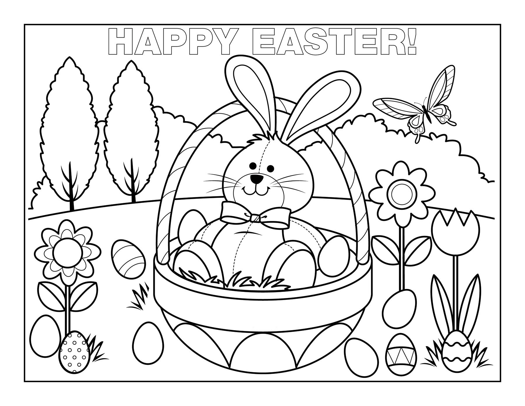 1800x1391 Fresh Inspiration Easter Basket Printable Coloring Pages 125 Happy
