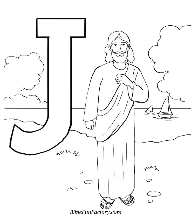 736x830 Jesus Coloring Page Printable Bible Story All People And Angels