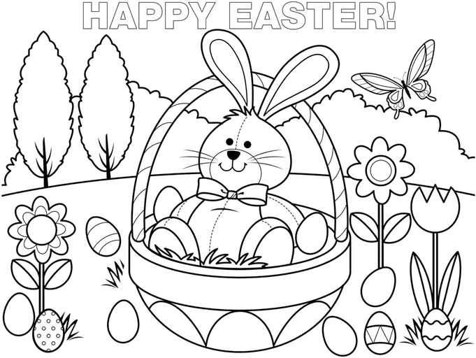 681x512 Free Easter Bunny Coloring Pages To Print Happy Easter 2018