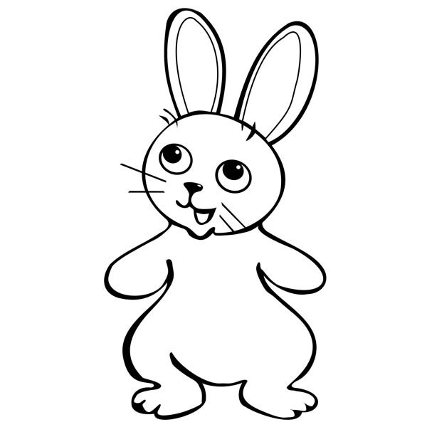 600x600 A Happy Easter Bunny Coloring Page Batch Coloring