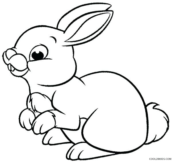 600x566 Free Rabbit Coloring Pages Rabbit Coloring Pages For Preschoolers