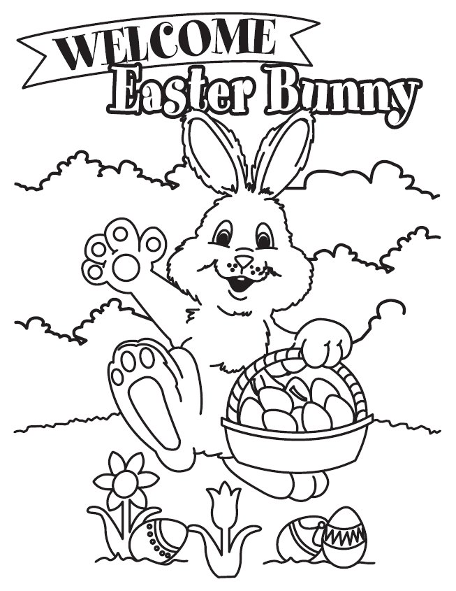 653x845 Cute Easter Bunny Coloring Pages Printable