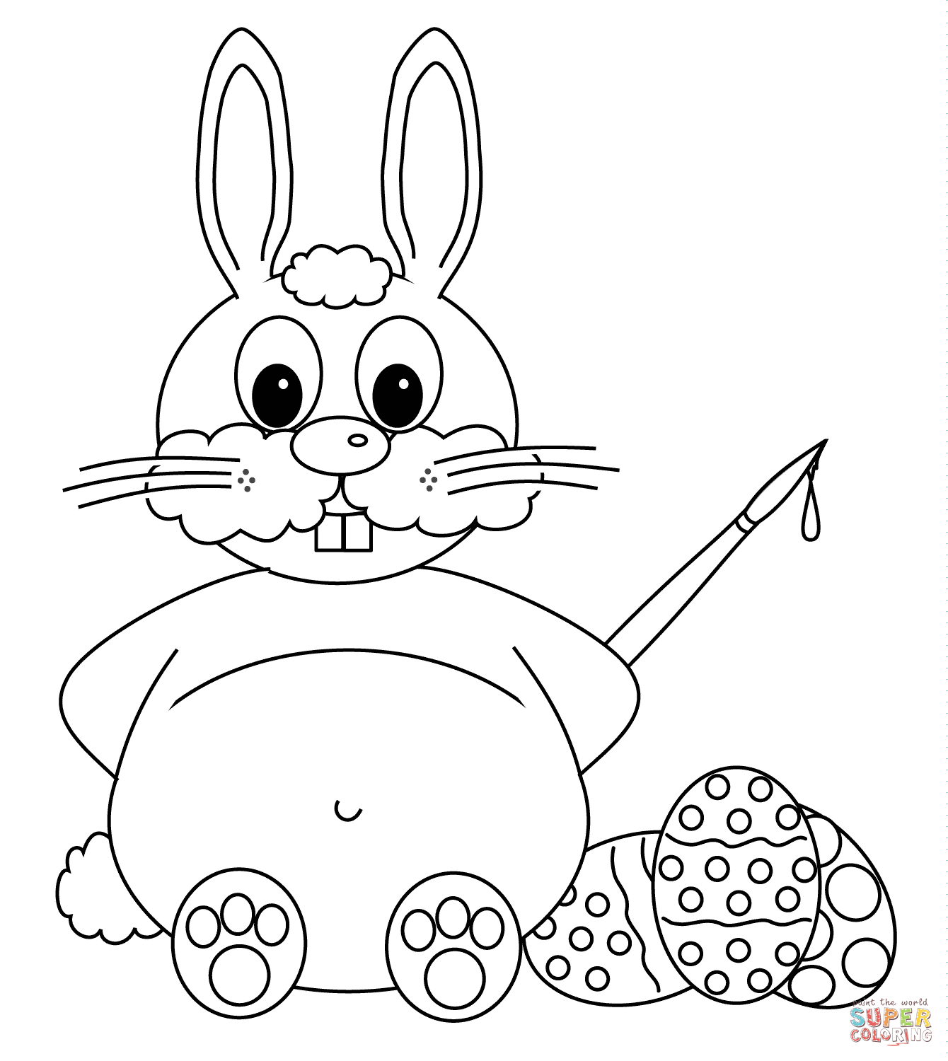 1340x1500 Easter Bunny Face Coloring Pages