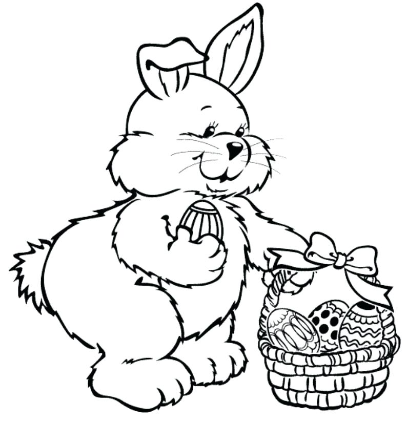 794x826 Easter Bunny Eggs Coloring Pages Cute Happy Fuhrer Von