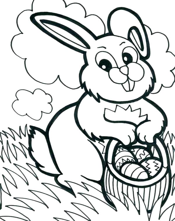 600x758 Free Online Easter Bunny Coloring Pages Page Sheets Printable Egg
