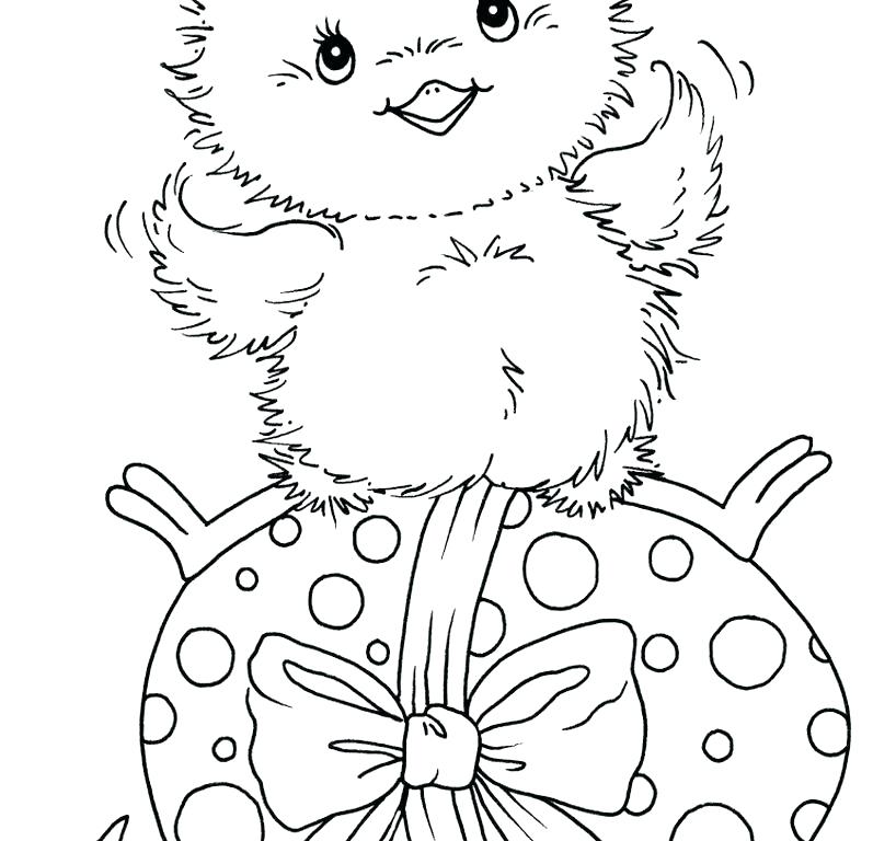 818x768 Easter Chick Coloring Page