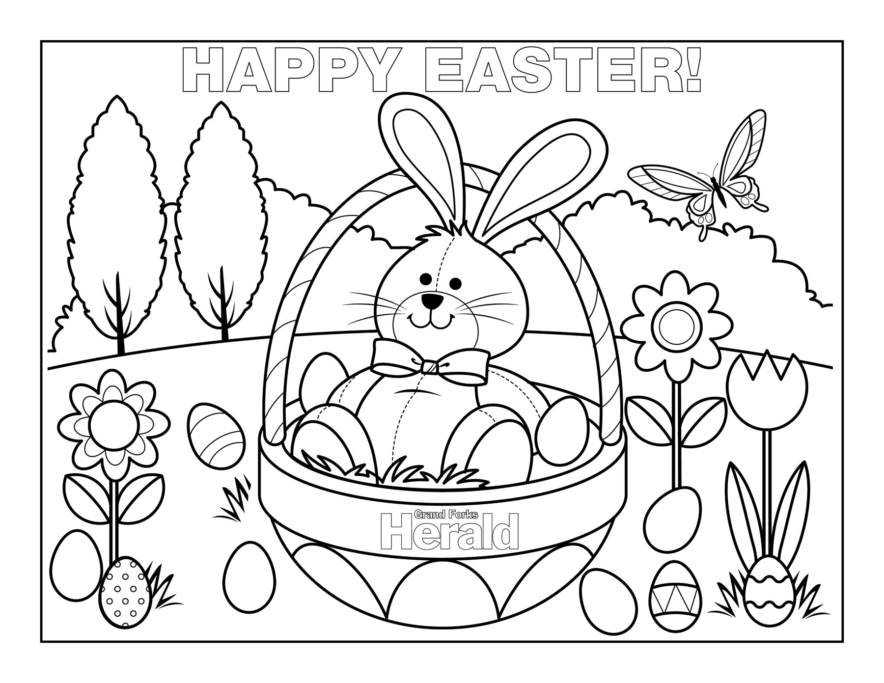 1800x1391 Easter Coloring Pages