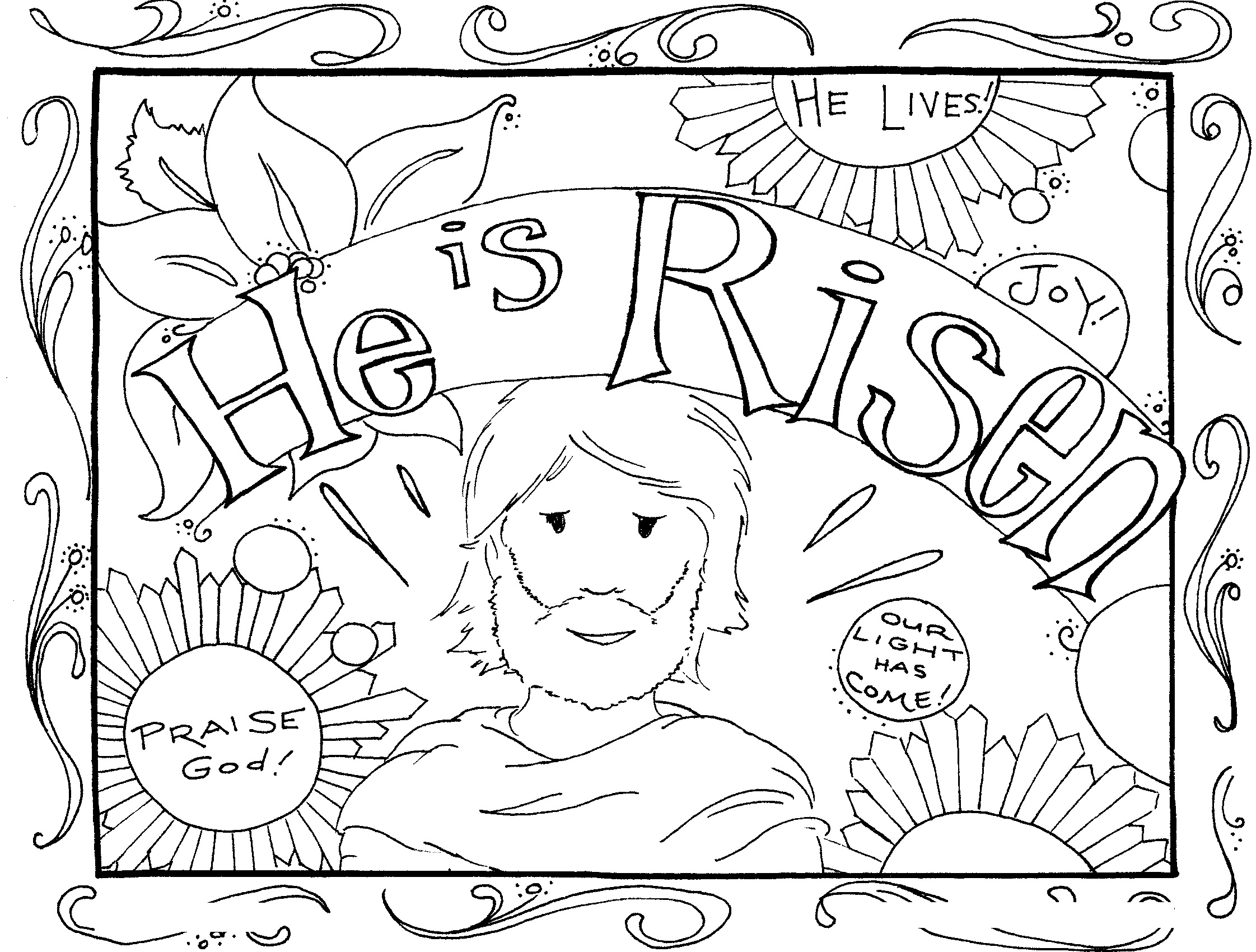 2243x1700 Easter Coloring Pages