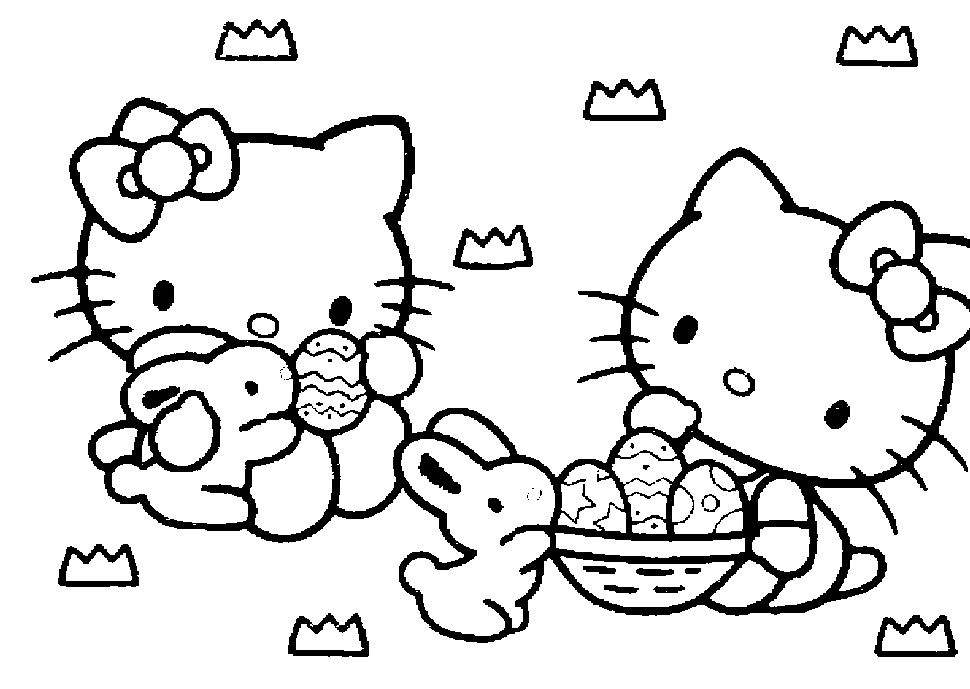 970x689 Hello Kitty Easter Coloring Pages Timykids
