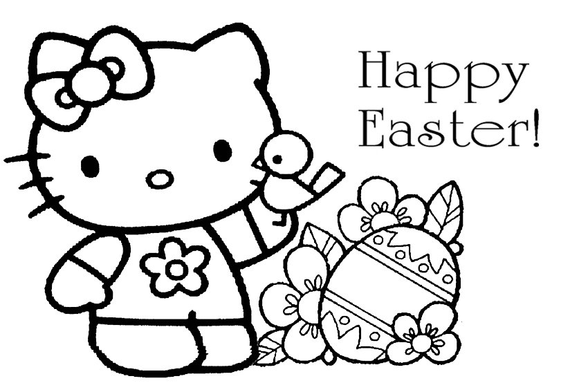850x567 Hello Kitty Easter Coloring Pages To Download And Print For Free