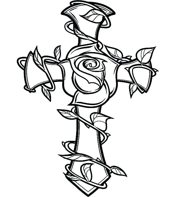 600x673 Free Printable Cross Coloring Pages Printable Cross Pictures