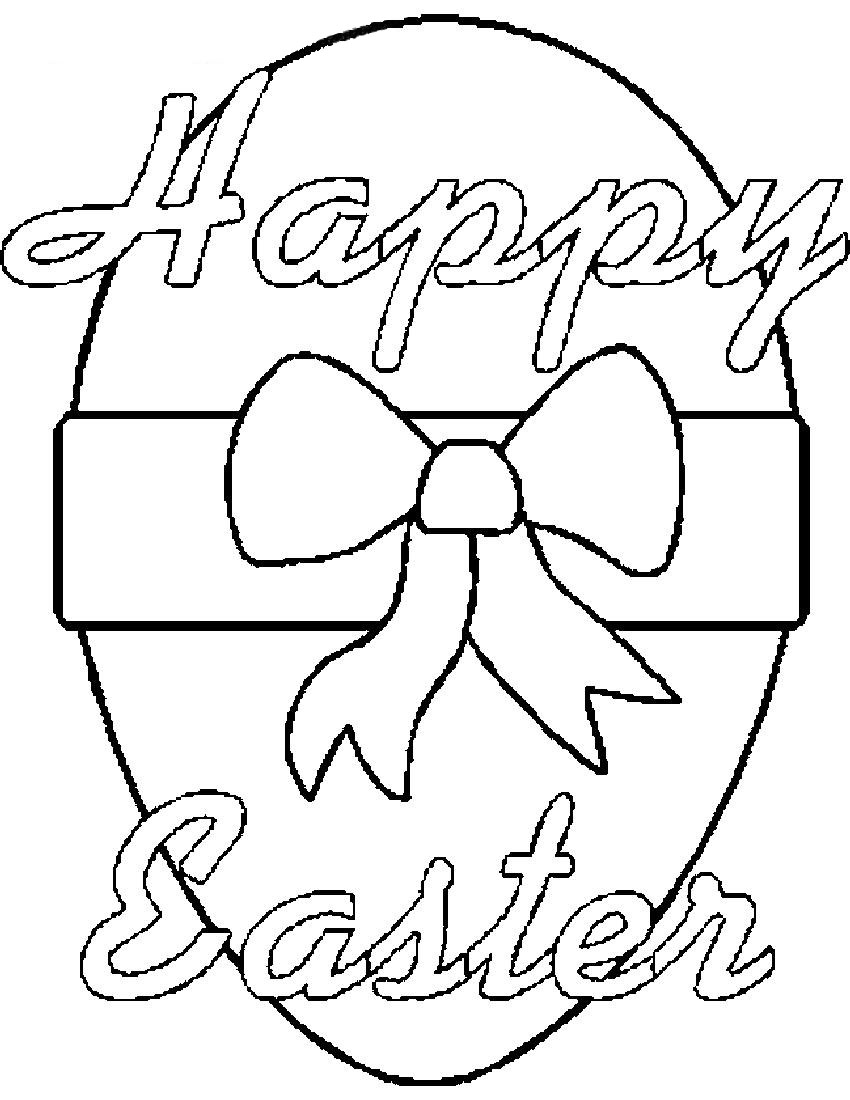 850x1100 Printable Happy Easter Egg Coloring Pages For Kids