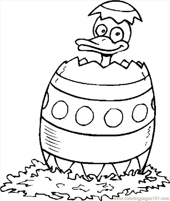650x766 Duck In Easter Egg 3 Coloring Page