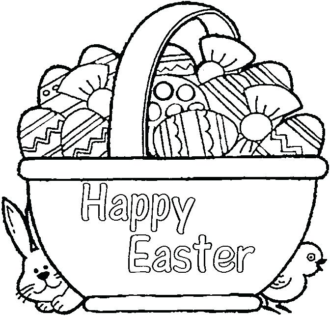 Easter Egg Basket Coloring Pages