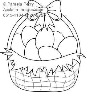 279x300 Easter Basket Coloring Page Clipart Amp Stock Photography Acclaim