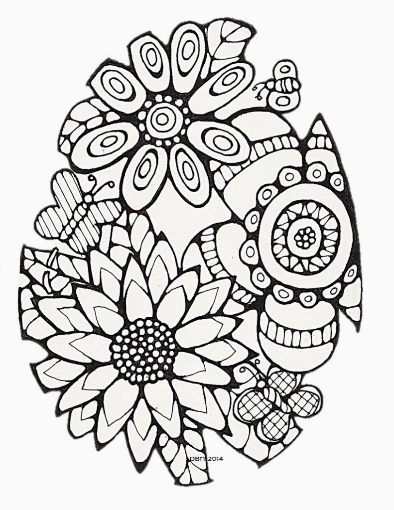 791x1024 Easter Egg Coloring Pages For Adults Wagashiya