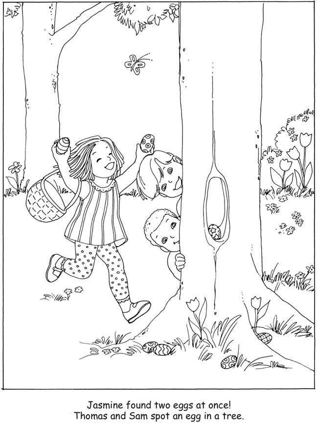 650x866 Easter Egg Hunt Coloring Book Dover Publications Seasonal