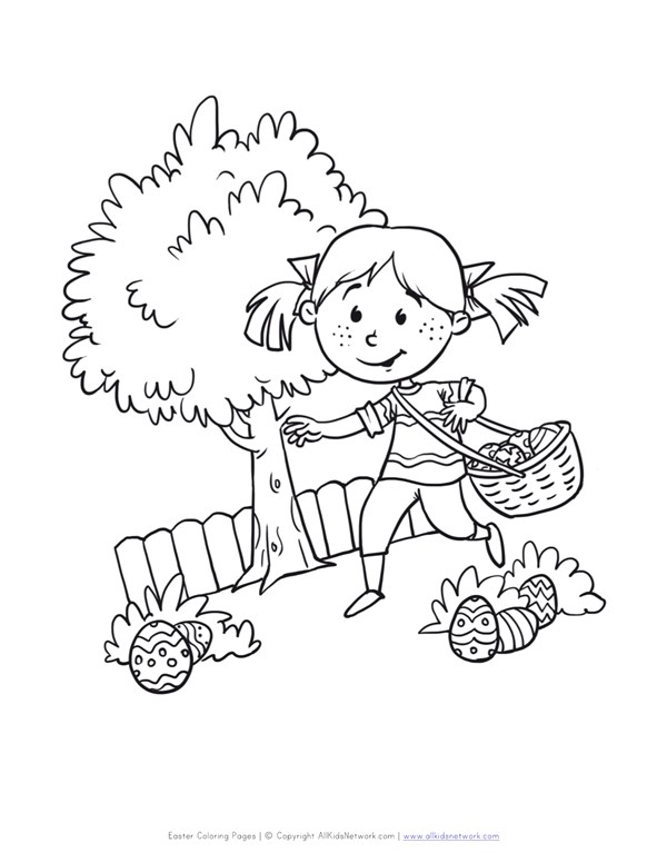 600x776 Easter Egg Hunt Coloring Page All Kids Network