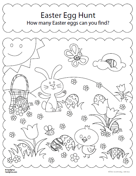 441x571 Easter Egg Hunt Coloring Pages