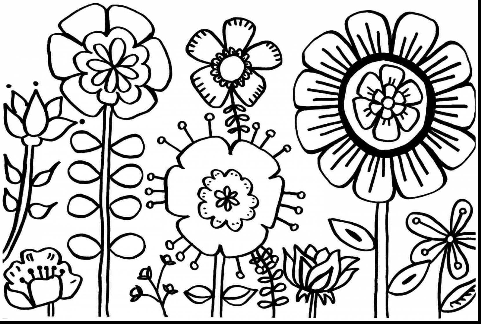1661x1118 Easter Flower Coloring Pages Spring Flowers Womanmate Com