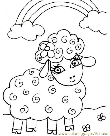 463x571 Easter Lambs Coloring Pages