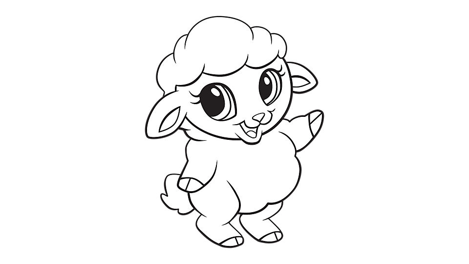 960x540 Lamb Coloring Pages