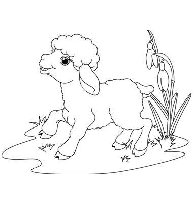 380x400 Easter Lamb Coloring Page Vector 450082.jpg Ovelhinhas