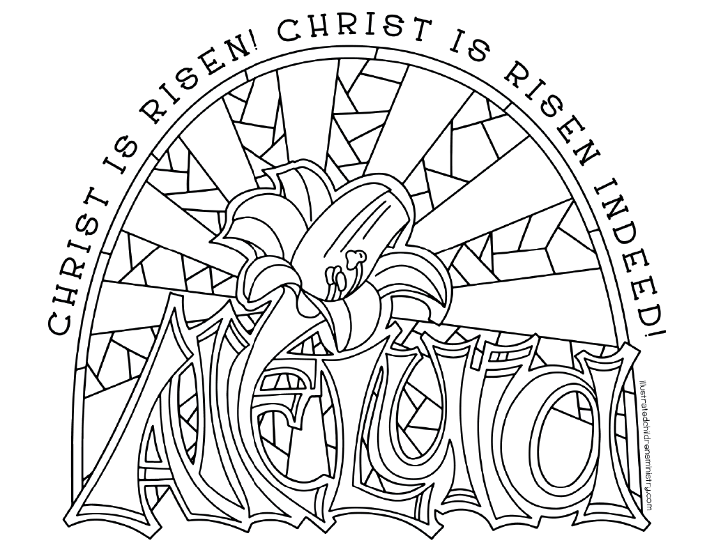 1024x792 Alleluia Easter Lily Coloring Page Amp Poster Illustrated