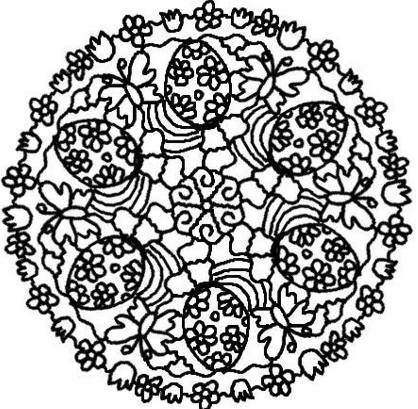 837x820 Free Printable Easter Coloring Pages Adult