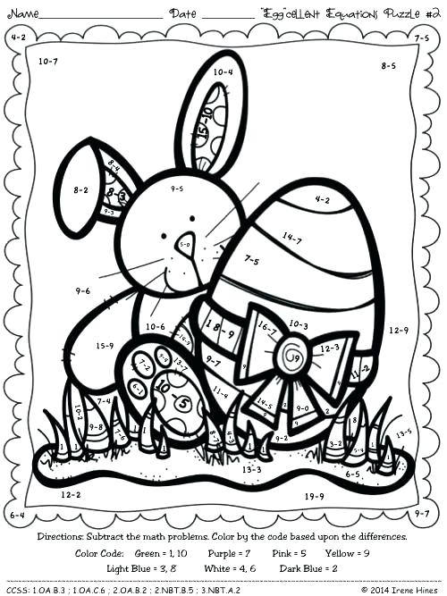 500x667 Color By Number Easter Bunny Color By Number Coloring Page Bunny