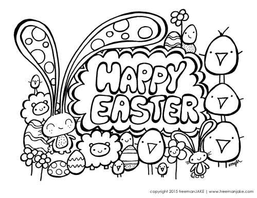 500x386 Cute Easter Coloring Pages Cool Happy Easter Coloring Pages Simply