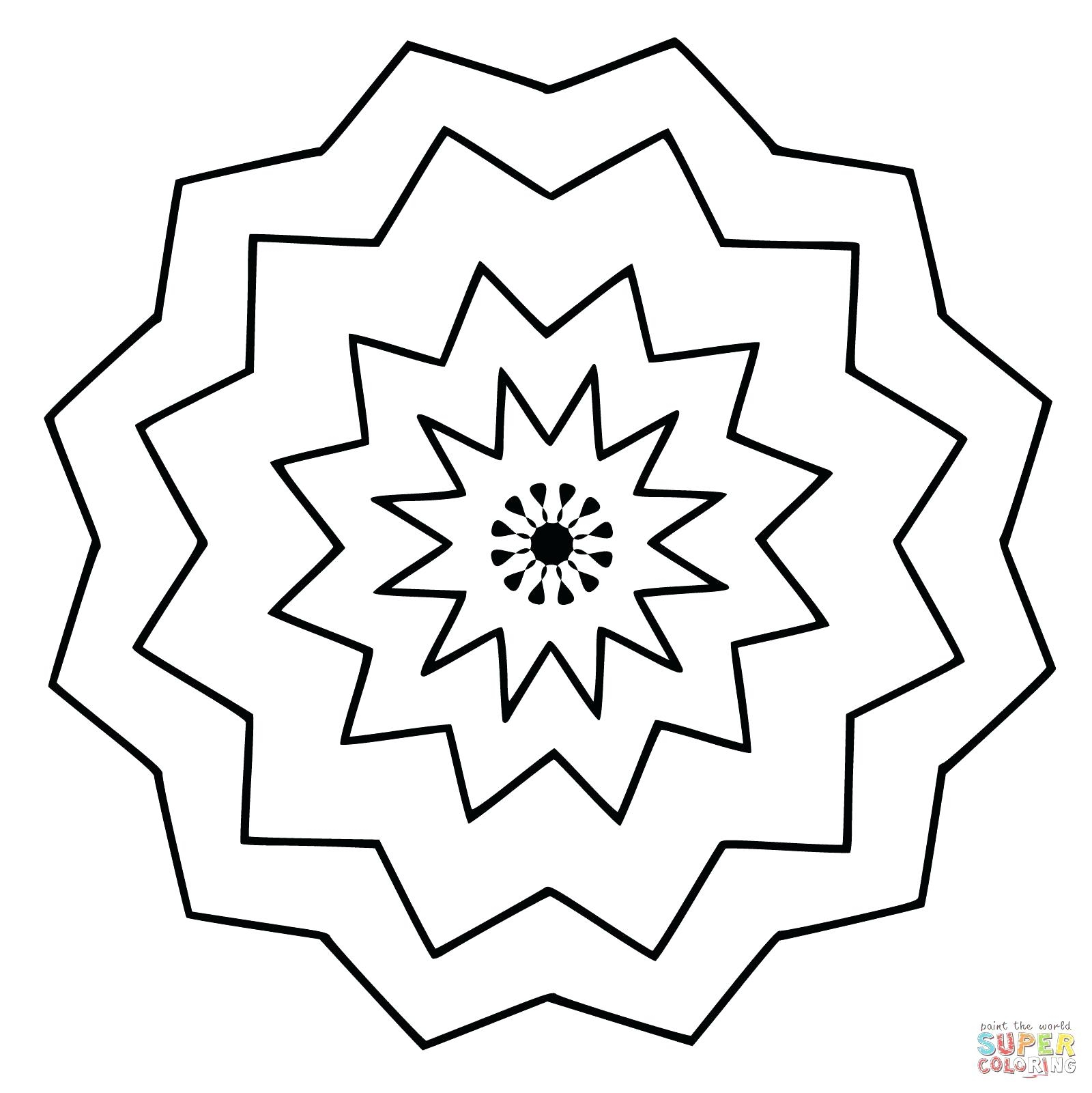 1600x1601 Printable Arts Culture Easy Mandala With Stars Simple Mandalas
