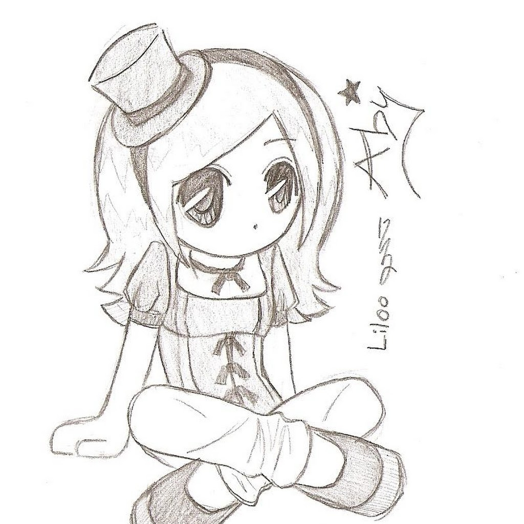 1024x1024 Easy Anime Drawings In Pencil Chibi Coloring Pages Easy Anime
