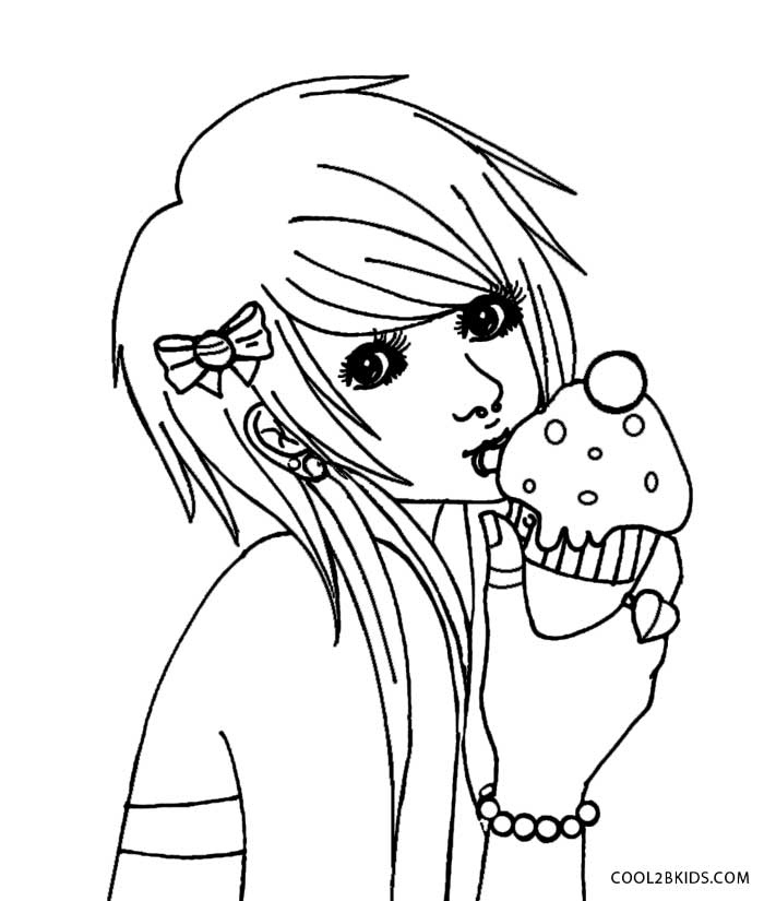 700x825 Printable Emo Coloring Pages For Kids Cool2bkids