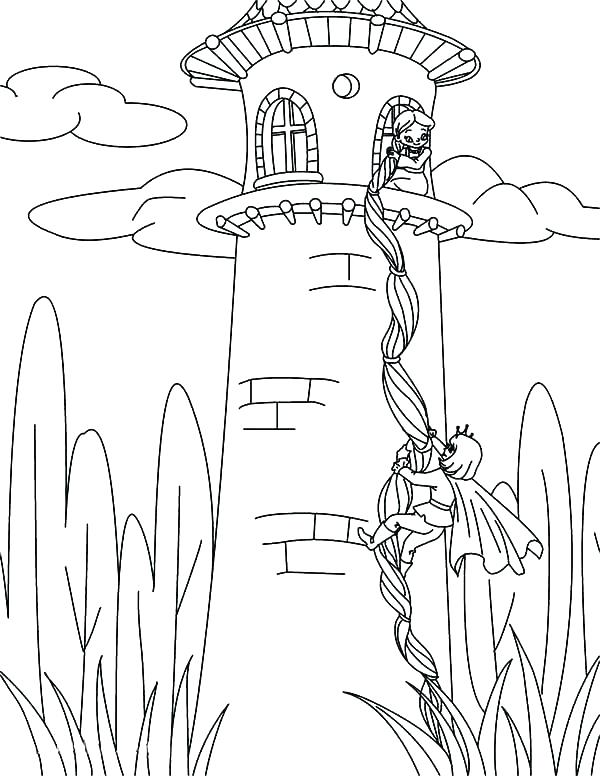 600x776 Rapunzel Coloring Page Color Pages Coloring Pages Tower Coloring