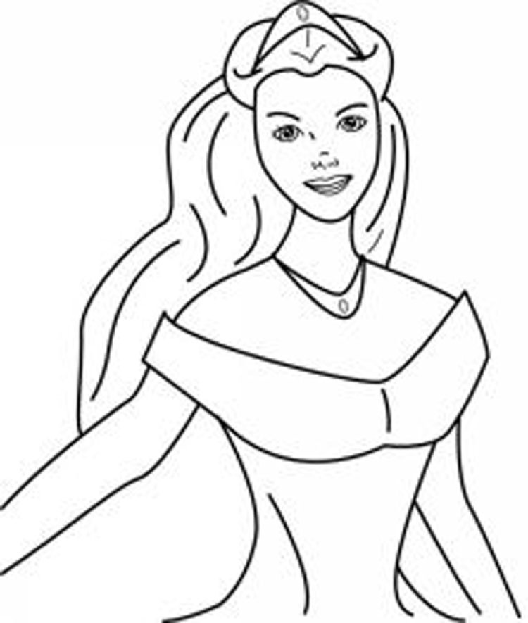 750x885 Easy Barbie Coloring Pages